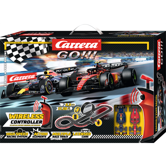 Carrera 20062581 GO! F1 Formula Free Racing Wireless 5.3 m Start-Set - Massstab 1:43