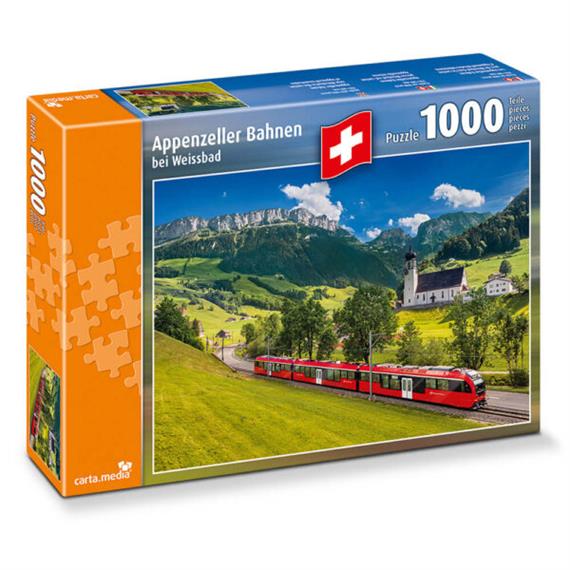 Carta.Media 7268 Puzzle Appenzeller Bahnen, mit 1000 Teilen im Format 70 x 50cm