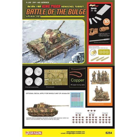 Dragon 6254 King Tiger Henschel Turret 2024 Edi - Massstab 1:35