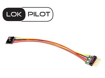 ESU 59816 LokPilot 5 micro DCC/MM/SX, 6-pin NEM651 an Litzen, Spurweite N, TT