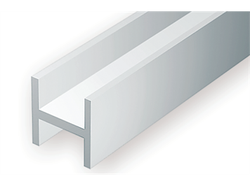 Evergreen 287 H-Profil, 350x6,3x6,0 mm - 1/4, 2 Stück