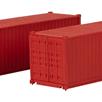 Faller 182154 40 Container, rot, 2er-Set - H0 (1:87) | Bild 3