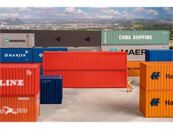 Faller 182154 40 Container, rot, 2er-Set - H0 (1:87)