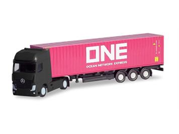 Herpa 066792 Mercedes-Benz Actros Gigaspace Container-Sattelzug "ONE" N