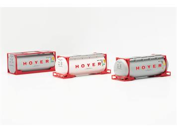 Herpa 076500-006 Set mit drei Tankcontainern "Hoyer" - H0 (1:87)