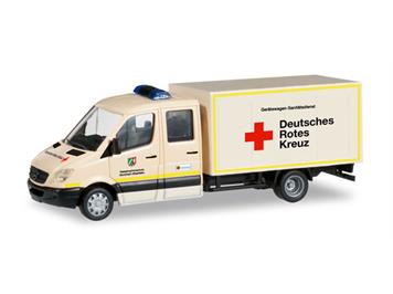 Herpa 091961 Mercedes-Benz Sprinter Doppelkabine mit Kofferaufbau "DRK Katastrophenschu HO