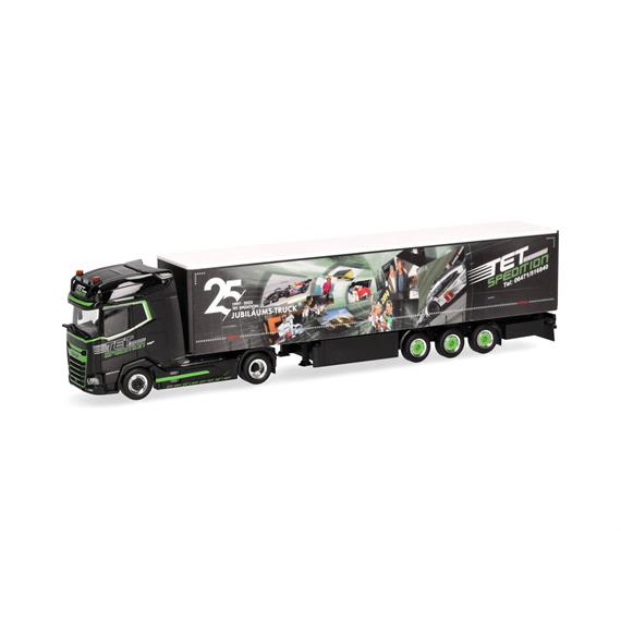 Herpa 318907 DAF XG+ Gardinenplanen-Sattelzug "TET/Jubiläum" - Massstab 1:87