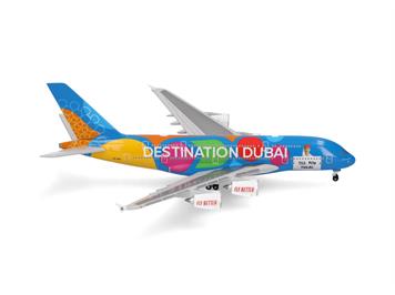 Herpa 536905-001 Emirates Airbus A380 "Destination Dubai" - A6-EEW - Massstab 1:500