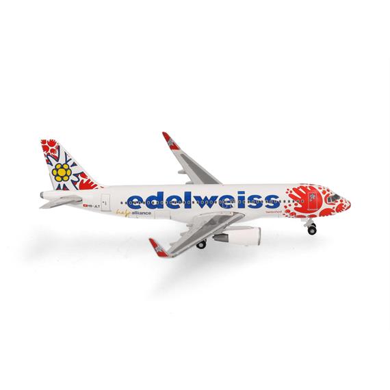 Herpa 537650 Edelweiss Air Airbus A320 “Help Alliance” – HB-JLT - Massstab 1:500