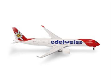 Herpa 538190 Edelweiss Air Airbus A350-900 - HB-IHF "Piz Bernina" - Massstab 1:500