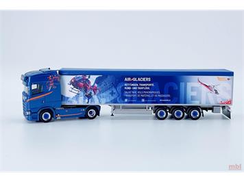 Herpa 957229 Scania CS20 HD Schubboden-Sattelzug "Rüegsegger/Air Glacier" (CH) - H0 (1:87)