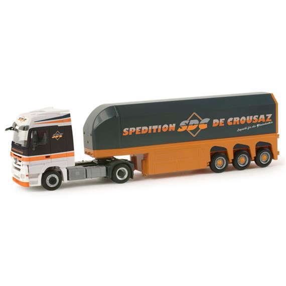 Herpa MB A LH08 Glastransporter Spedition SDC De Crousaz