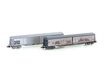 Hobbytrain 23471 2 er Set Schiebewandwg. Habils SBB, Ep.V, Graffiti B, N