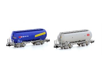 Hobbytrain 23483 SBB 2 Silowagen Uacs SBB Lebensmittel (blau) und grau, N