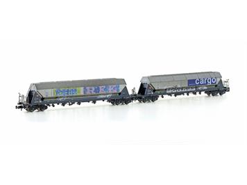 Hobbytrain H23478 SBB-C 2 Silowagen Taggnpps gealtert und mit Graffiti, Ep. VI - N (1:160)