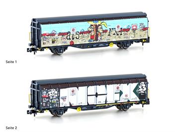 Hobbytrain H24663 SBB Schiebewandwagen Hbbillns Graffiti Kids united, Ep. V - N (1:160)
