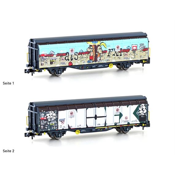 Hobbytrain H24663 SBB Schiebewandwagen Hbbillns Graffiti Kids united, Ep. V - N (1:160)