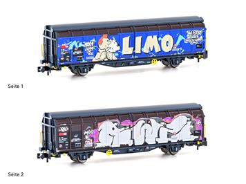 Hobbytrain H24667 SBB Schiebewandwagen Hbbillns Graffiti Limo, Ep. V - N (1:160)