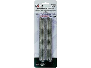 Kato 20-012 Doppelgleis Beton gerade 186 mm, 2 Stück - N (1:160)