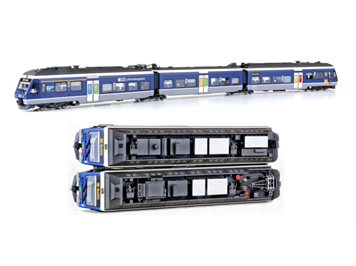 L.S.Models 17204DCS BLS RABe 525 NINA 3teilig blau/weiss Ep V DCC Sound - H0 (1:87)