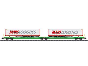 Märklin 47473 Doppel-Taschenwagen Sdggmrss mit Sattelaufliegern der Spedition Mars - H0