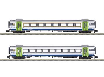Minitrix 18294 Schnellzugwagen-Set "GOLDENPASSLINIE", 2teilig - N (1:160)