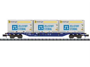 Minitrix 18420 Containertragwagen Bauart Sgnss der Firma Innofreight, N (1:60)