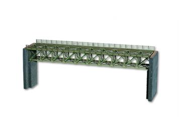 NOCH 67020 Stahlbrücke Laser-Cut Bausatz, 37,2 cm lang - H0 (1:87)