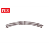 Peco ST-221 Gleis gebogen Radius 1 (371 mm, 45°, 1/8) Cd. 100 - H0 (1:87)