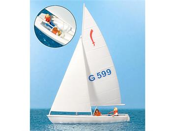 Preiser 10677 Segler mit Segelboot (2) - H0 (1:87)