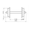 Roco 40178 AC-Radsatz, 10mm, Spitz-Achslänge 24,8mm, 2 Stück - H0 (1:87)