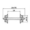 Roco 40184 AC-Radsatz 7,5mm Paar