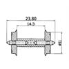 Roco 40193 Radsatz 11 mm geteilte Achse (2)