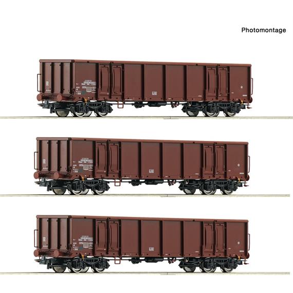 Roco 6600103 3-tlg. Set: Offene Güterwagen, DR - H0 (1:87)