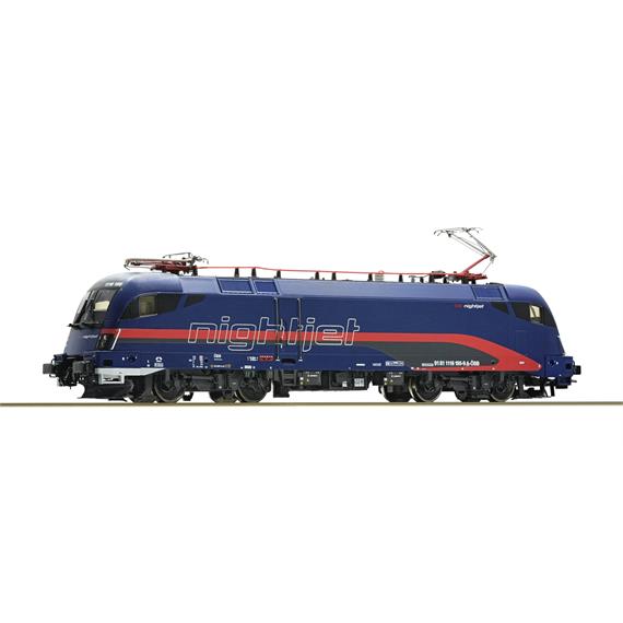 Roco 70496 Elektrolok 1116 195-9 „Nightjet", ÖBB, DC 2L, digital DCC mit Sound - H0 (1:87)