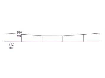 Sommerfeldt 183 Profifahrdraht verkupfert 0,4/0,5 x 380 mm, 5 Stück - H0/H0m (1:87)