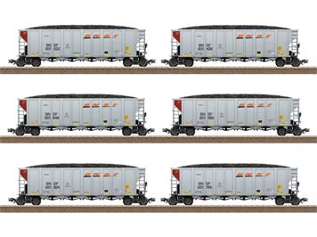 TRIX 24911 Hopper Car Set BNSF, sechs Kohletransportwagen, DC 2L- H0