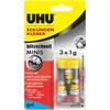 UHU 33155 Sekundenkleber MINIS Gel, 3 x 1 g