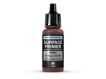 Vallejo 70.605 Model Air 17ml, SURFACE PRIMER ROT BRAUN, RAL8012