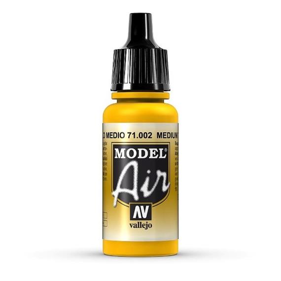 Vallejo 71.002 Model Air Medium Yellow 17ml