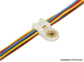 Viessmann 6846 Kabelbriden mit Schrauben, 100 Stück