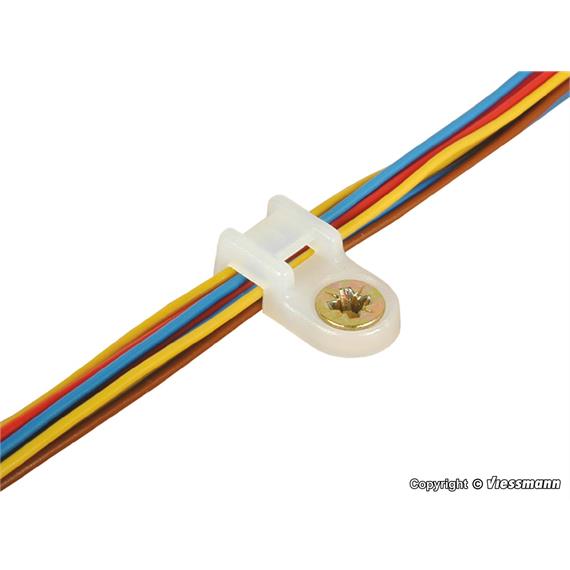 Viessmann 6846 Kabelbriden mit Schrauben, 100 Stück