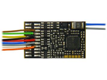 ZIMO MX635 HO-Decoder mit Energiesp.-Ansch.(16V), 1,8 A, 10 Fu-Ausgänge, an 11 Litzen